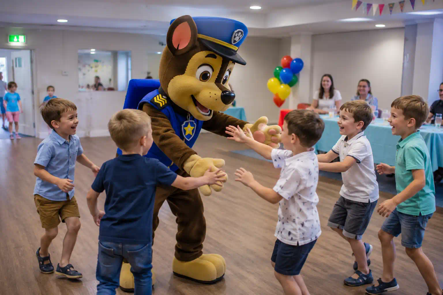 mascot character birthday party for 6 year olds UK