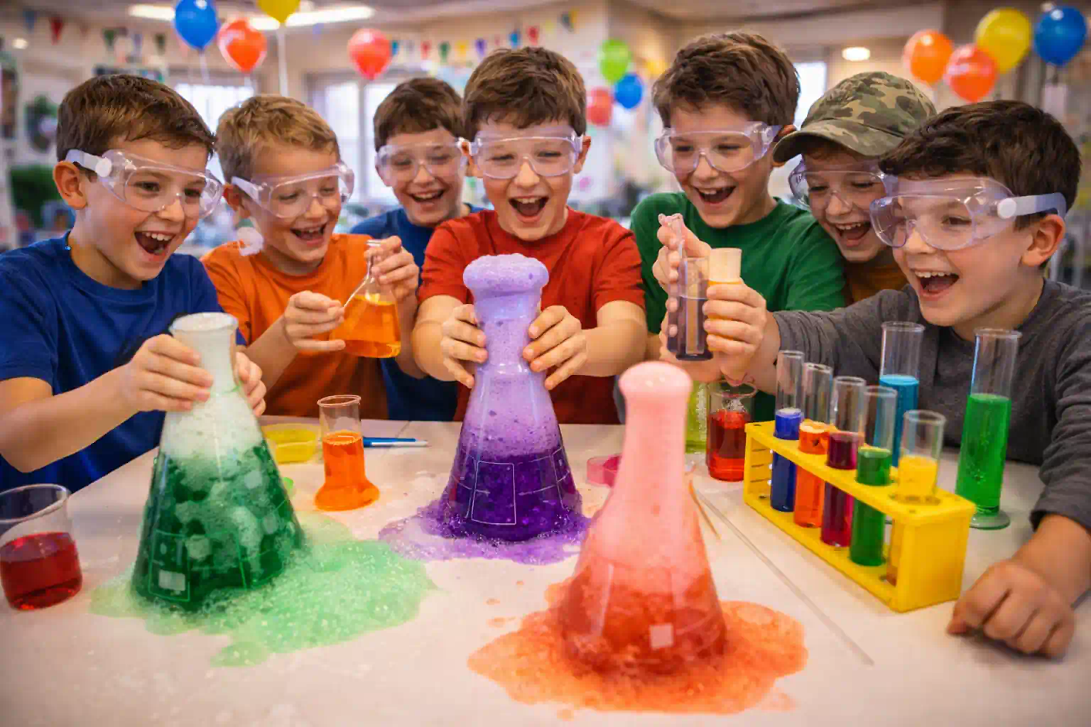 science experiment birthday party for 10 year olds UK
